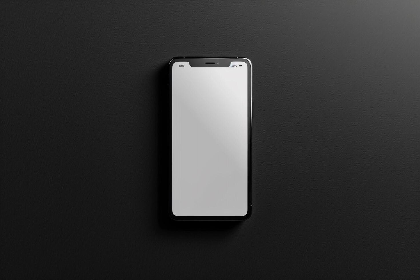Mobile Phone Mockup Screen Displayed on a Neutral Background for Tech and Digital Applications photo