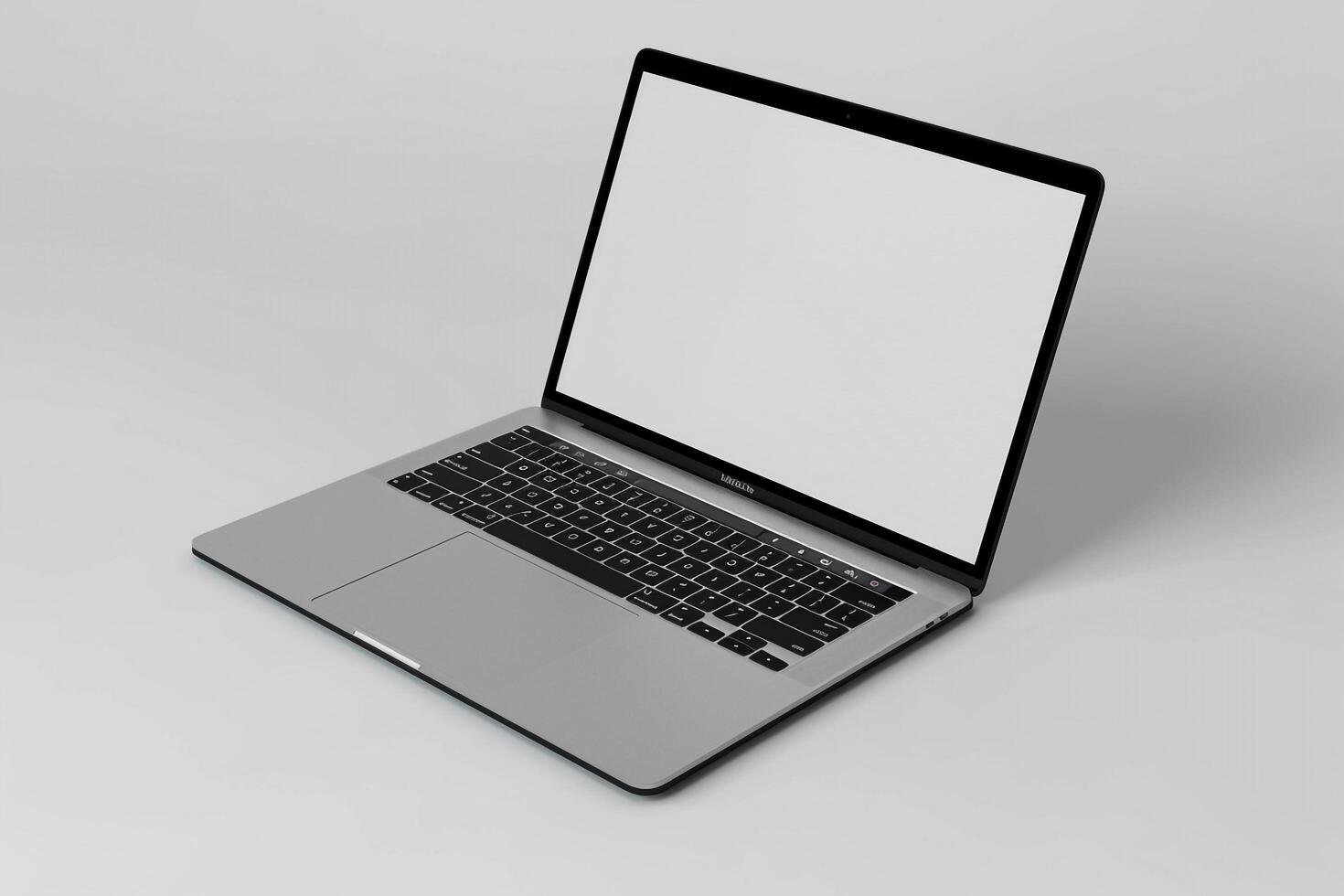Laptop Mockup with Background for Digital Applications and Business Interface Design photo