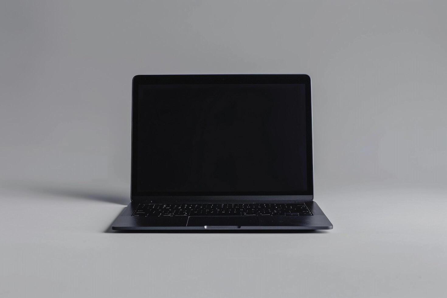 Laptop Mockup with Background Ideal for High Tech Digital Applications and Web Design photo