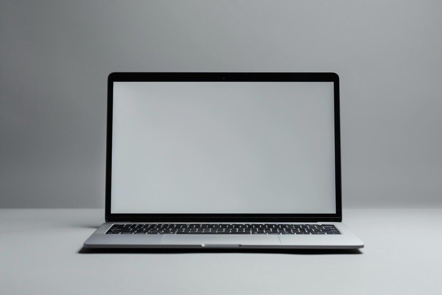 High Resolution Laptop Mockup with Functional Background photo