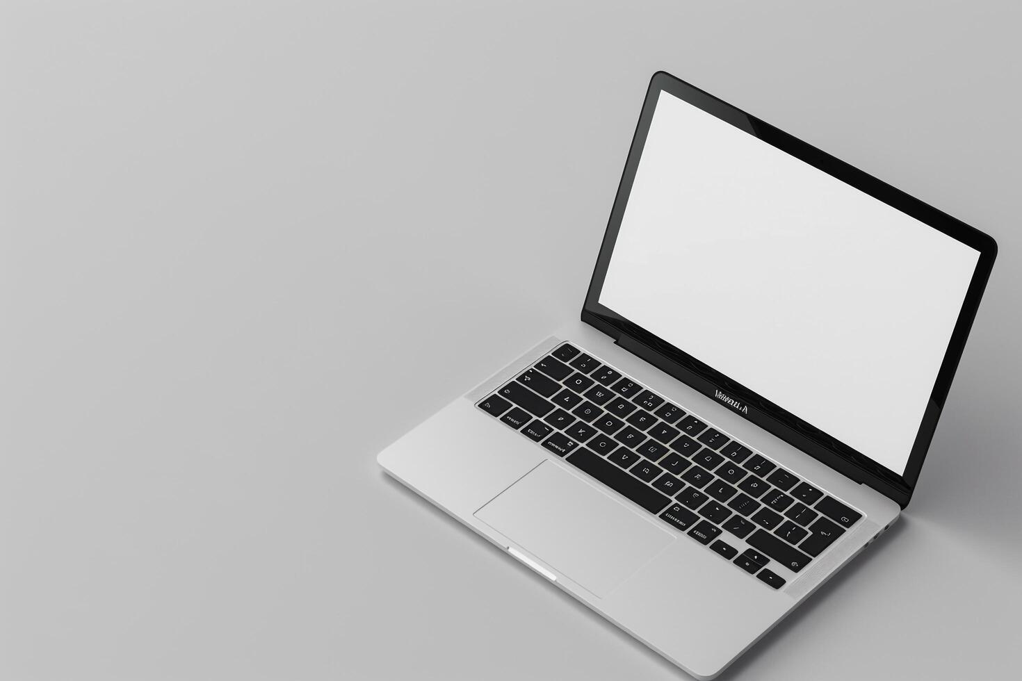 High Tech Laptop Mockup with Professional Virtual Setup photo