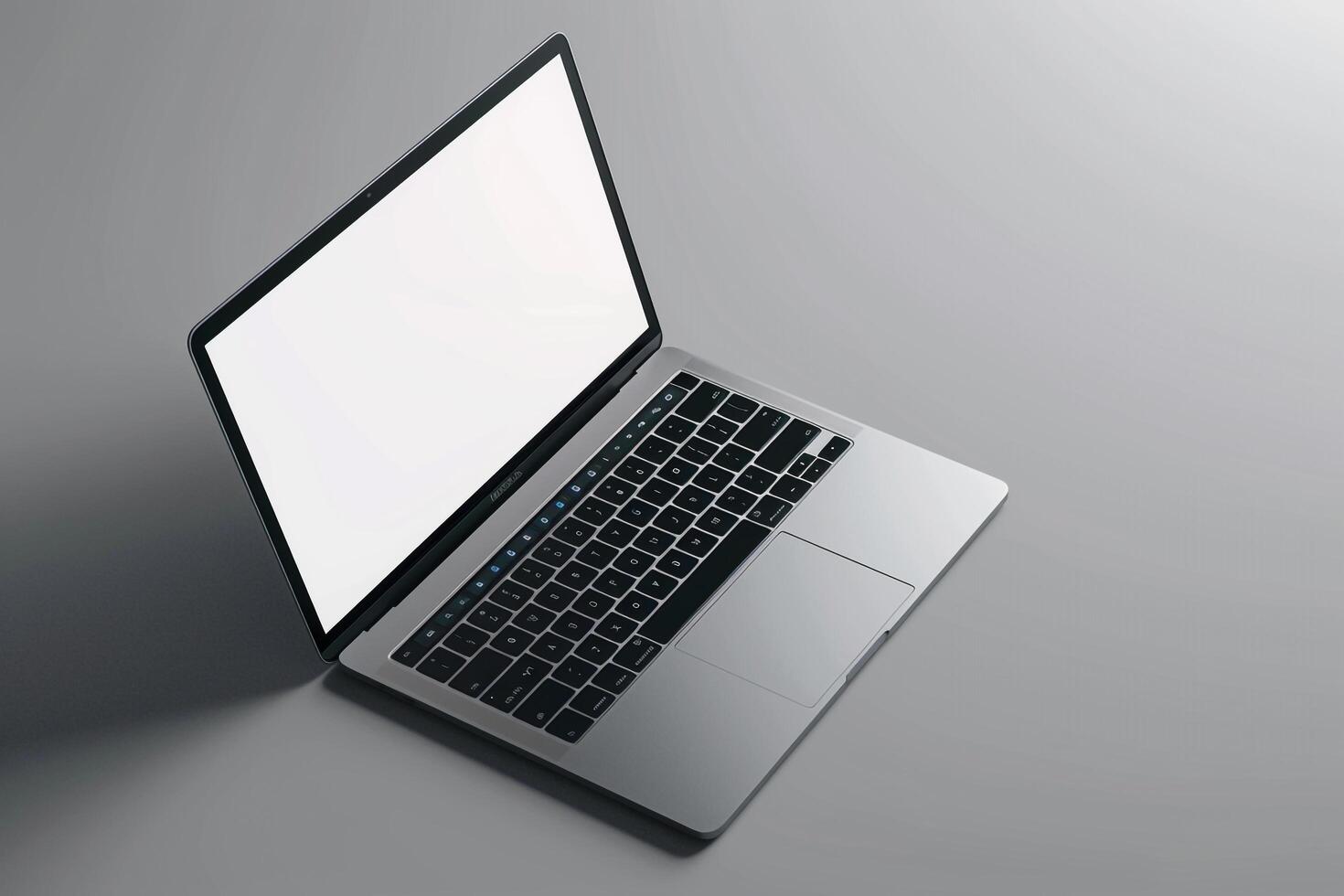 Laptop Mockup with Functional High Tech Layout photo