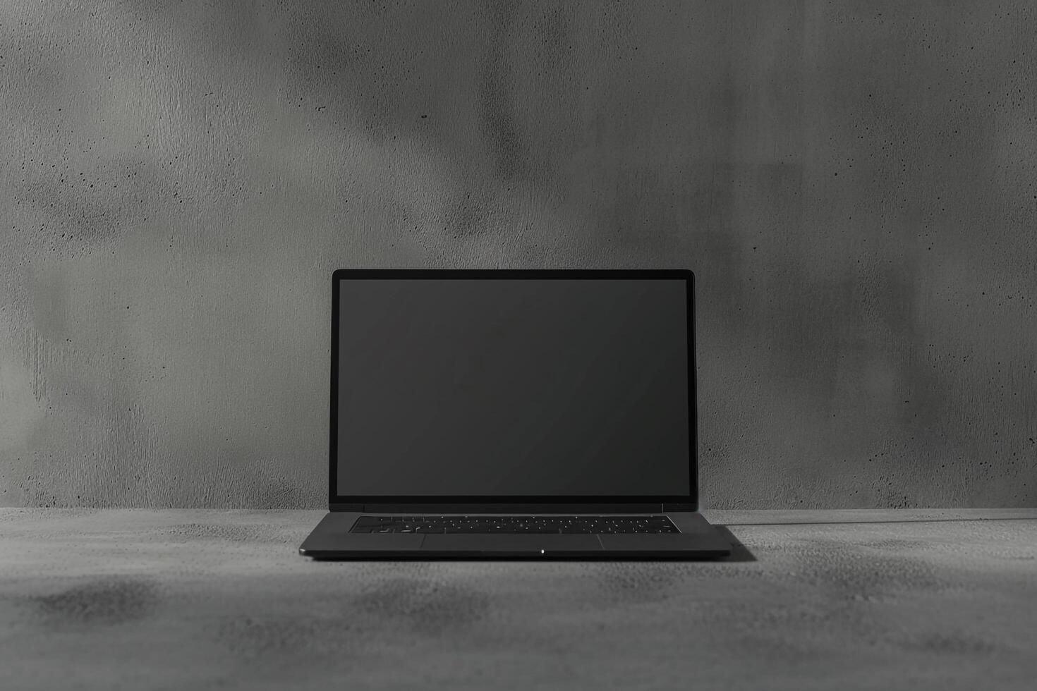 High Tech Laptop Mockup with an Enhanced Digital Display and Functional Workspace photo