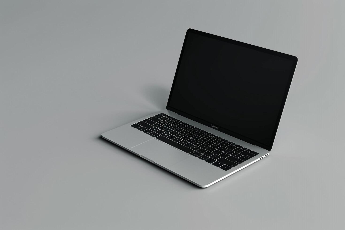 Laptop Mockup with a ed Digital Display and Functional Tech Layout photo