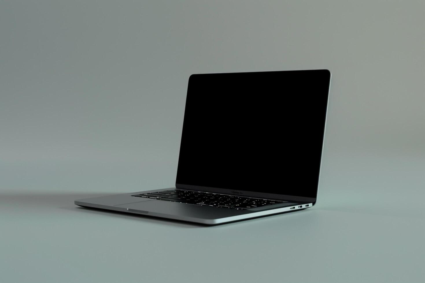Laptop Mockup Background for High Tech Digital Workspace photo