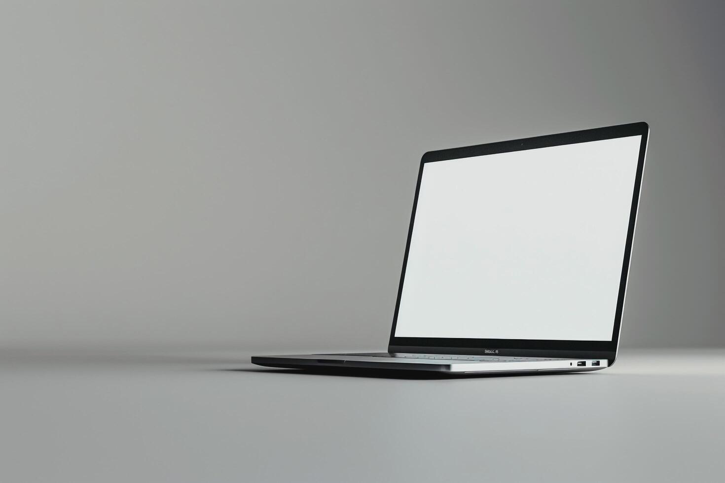 Laptop Mockup Background for Cutting Edge Tech Workspace photo