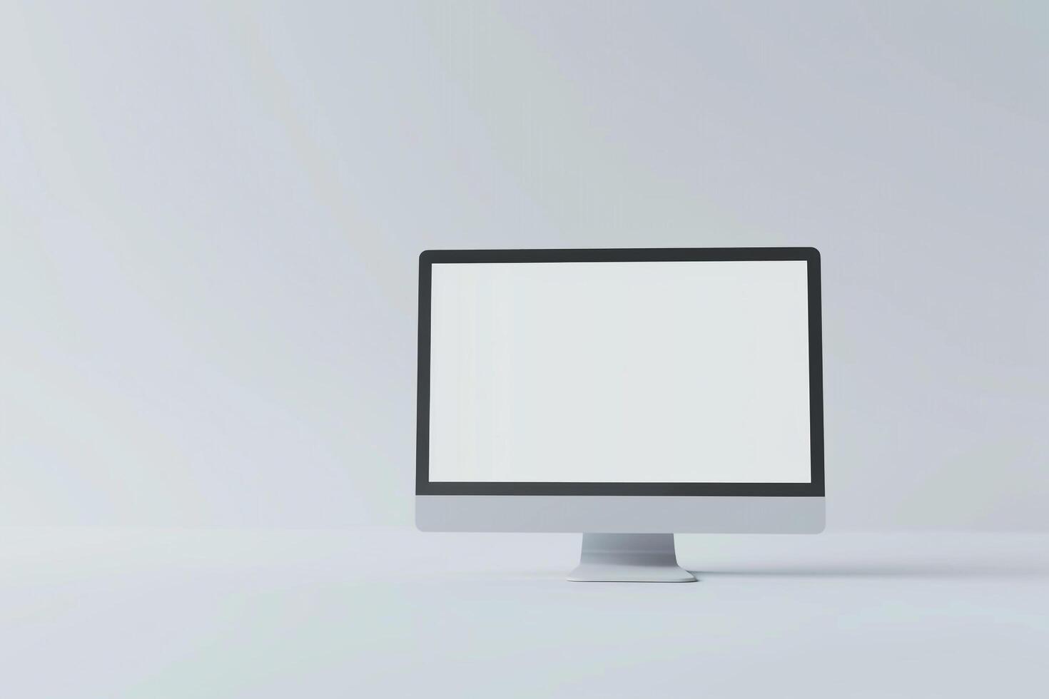 Computer Mockup Background for Professional Tech Setup photo