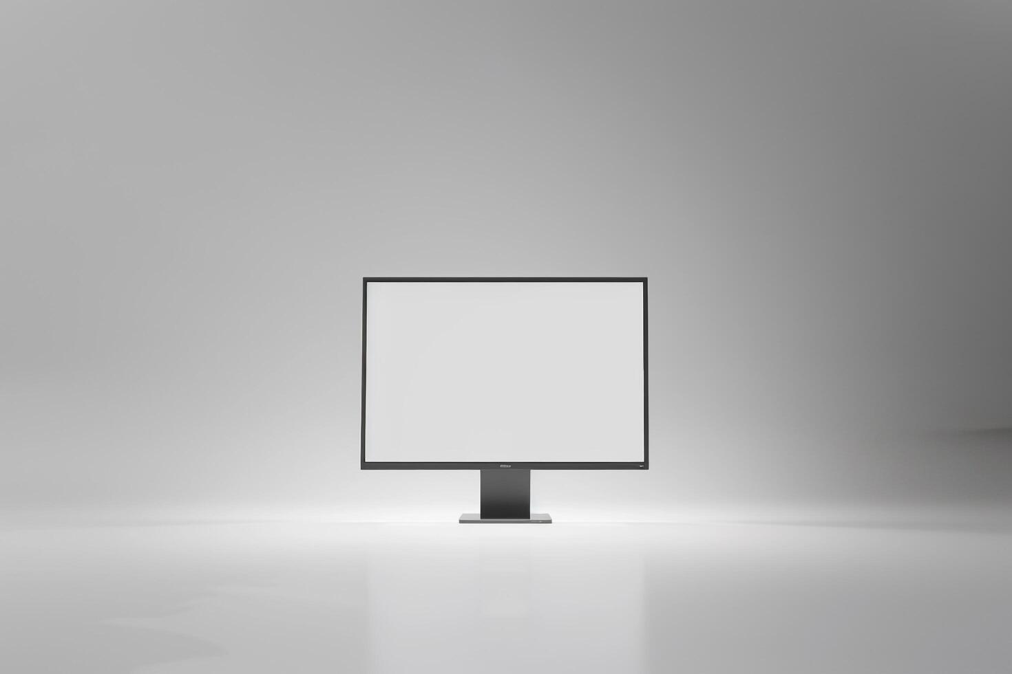 Computer Mockup Background for High Tech Digital Desk Setup photo