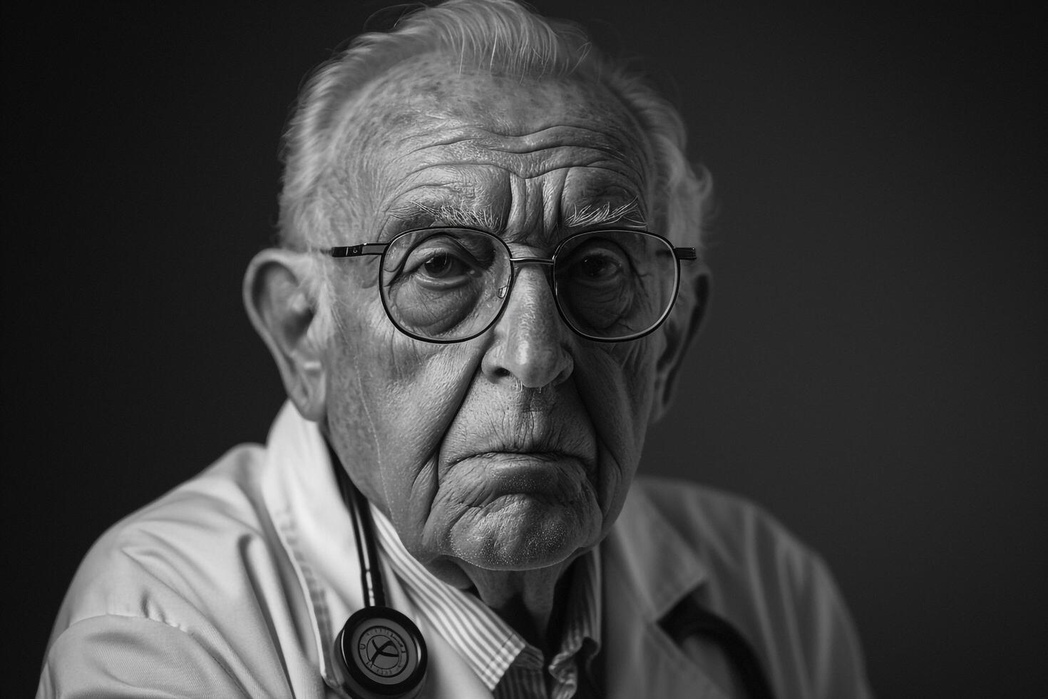 Elderly Doctor with Glasses in Classic photo