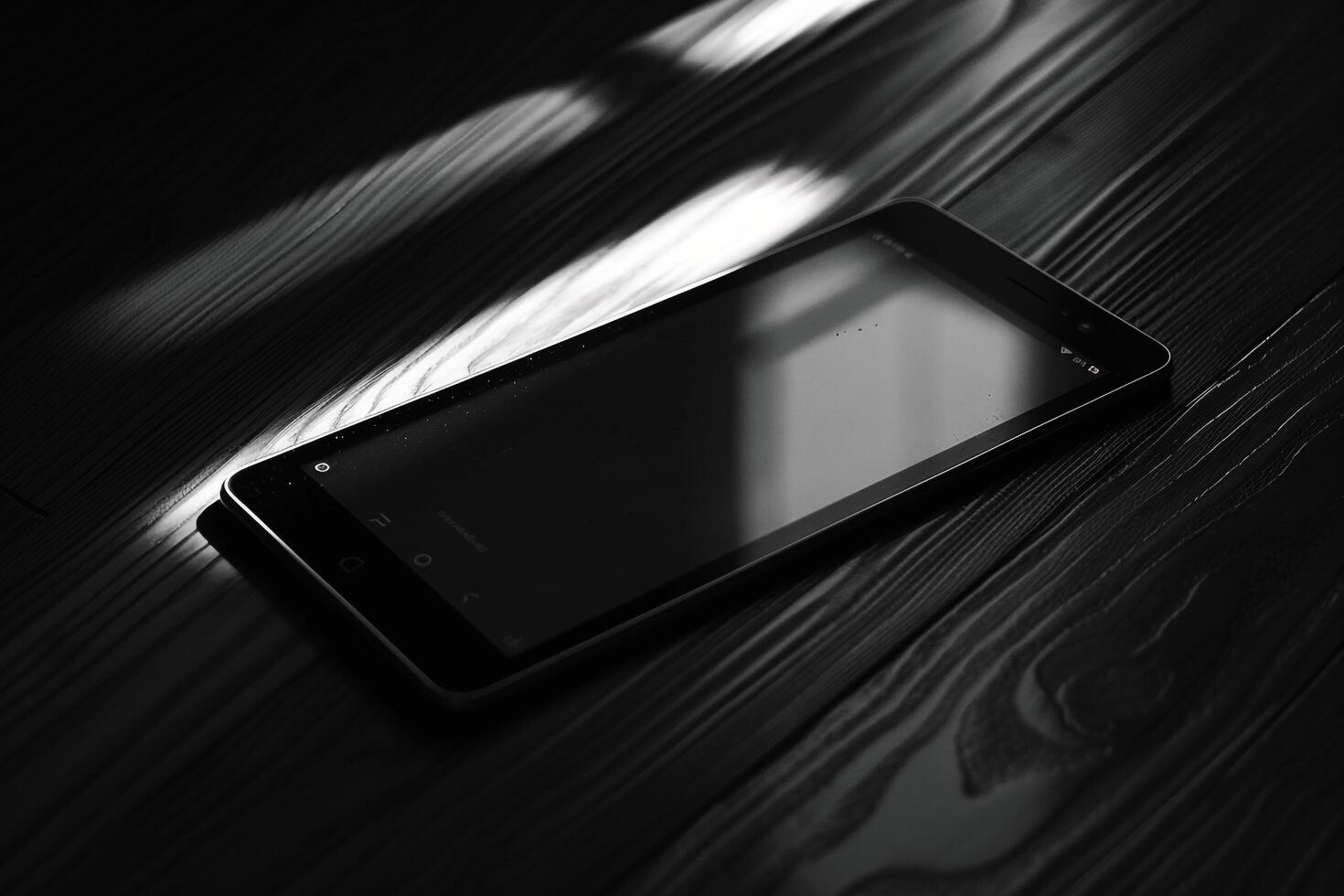 Noir Tablet Mockup with Glossy Black Finish and Sharp s photo