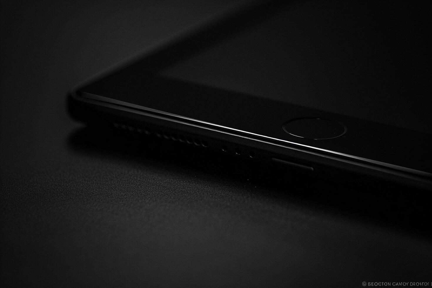 Noir Tablet Mockup with   Black and High Tech Elements photo