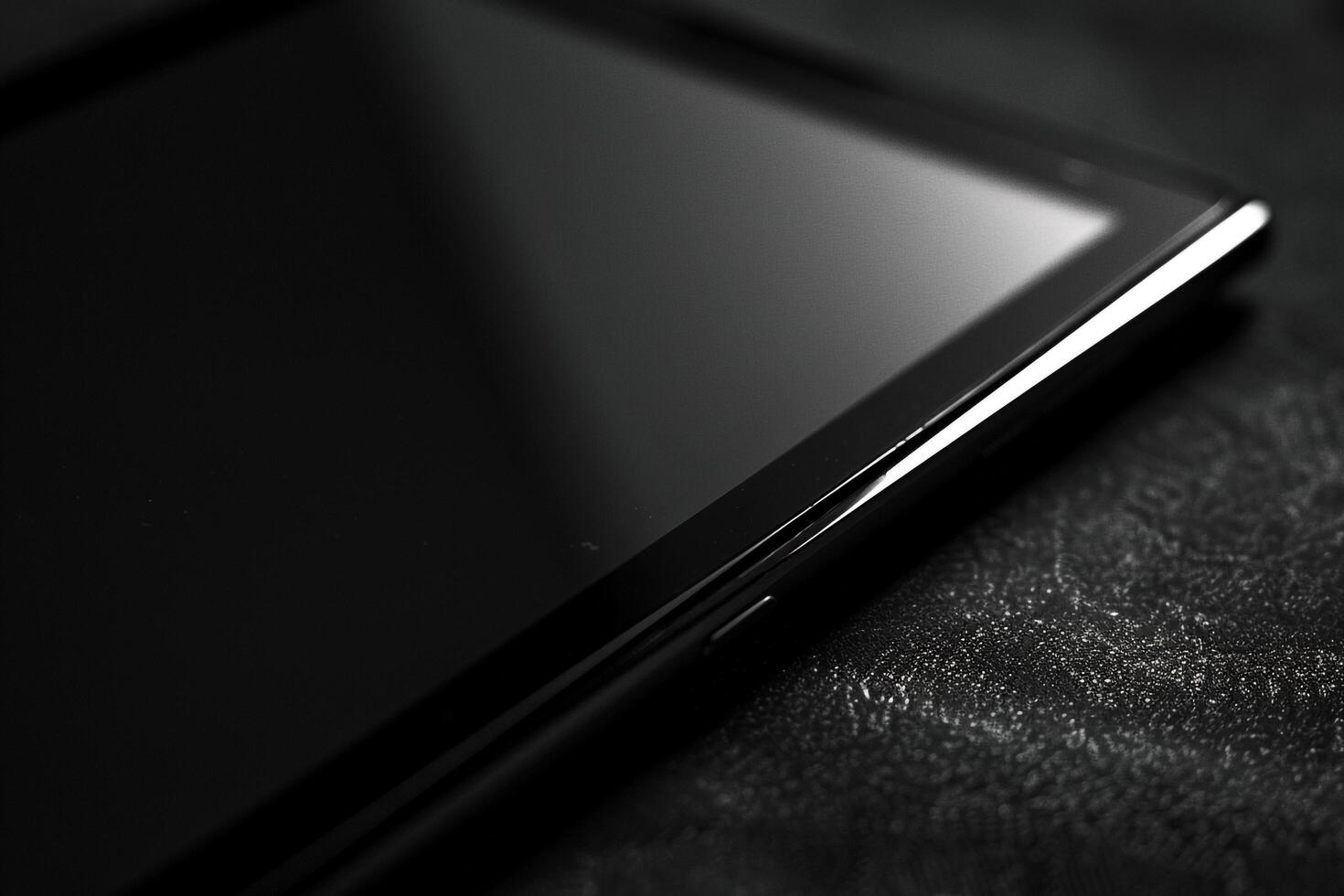 Noir Tablet Mockup with Sharp Black and Gray s photo