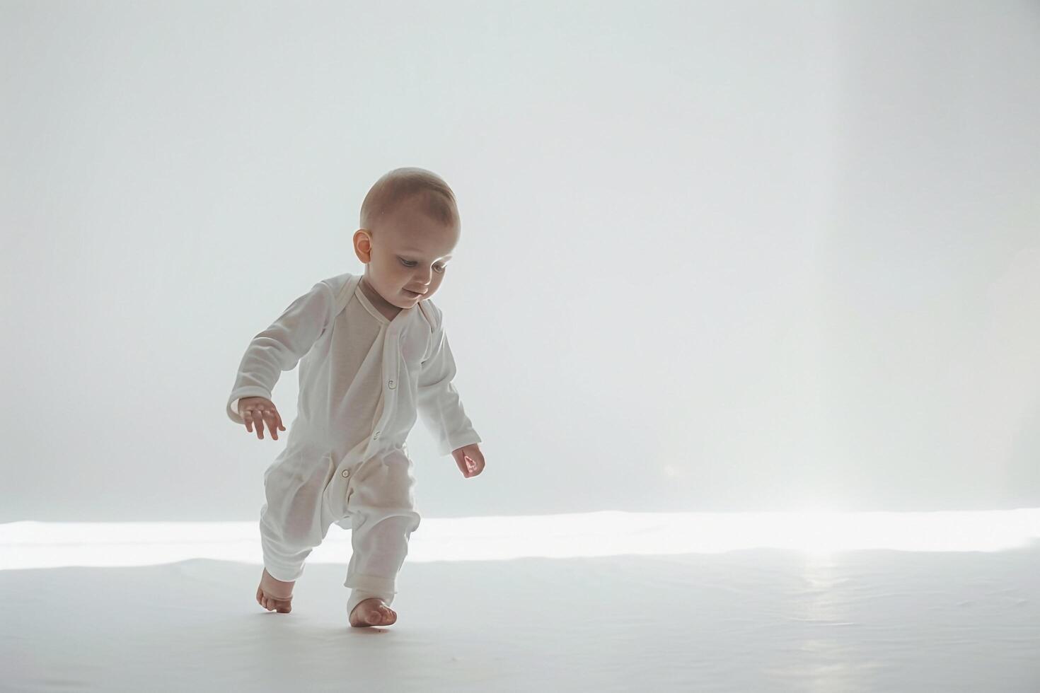 Baby s Excited First Steps Navigating New Terrain with Joy and Curiosity photo