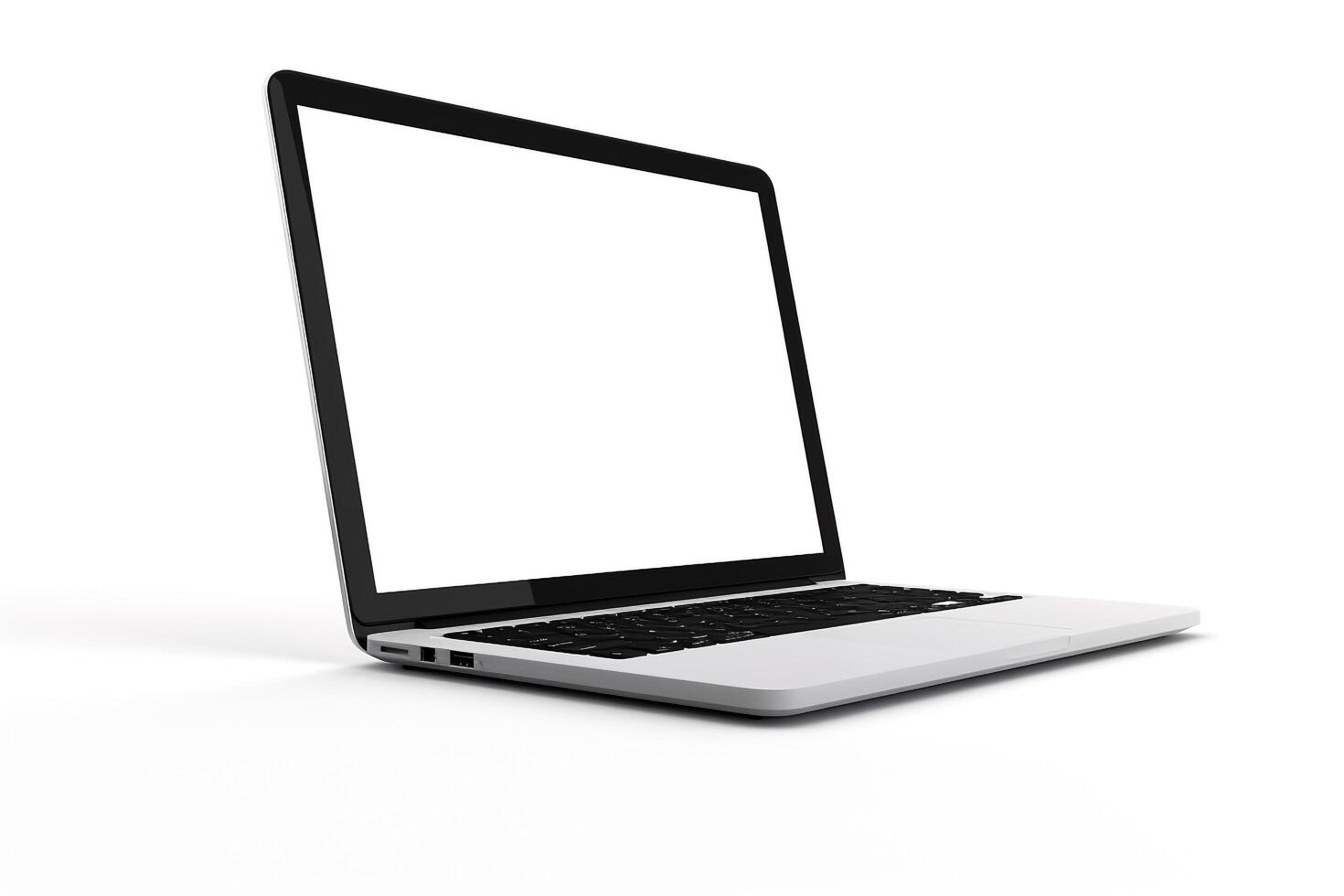 Laptop Mockup Office Desk Background photo