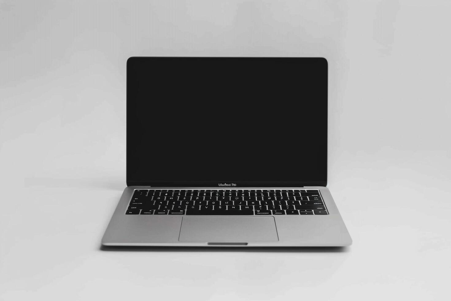 Laptop Mockup with Blank Screen on Ideal for Digital Content Creation photo