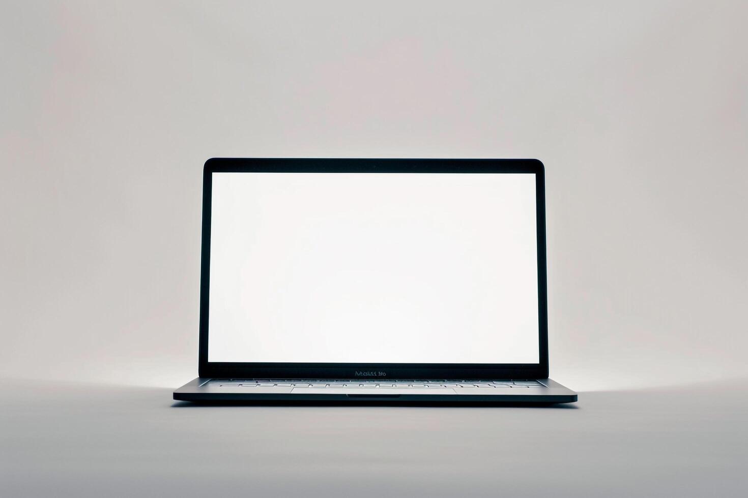 screen display Laptop Mockup with Blank Screen on Perfect for Digital Content photo