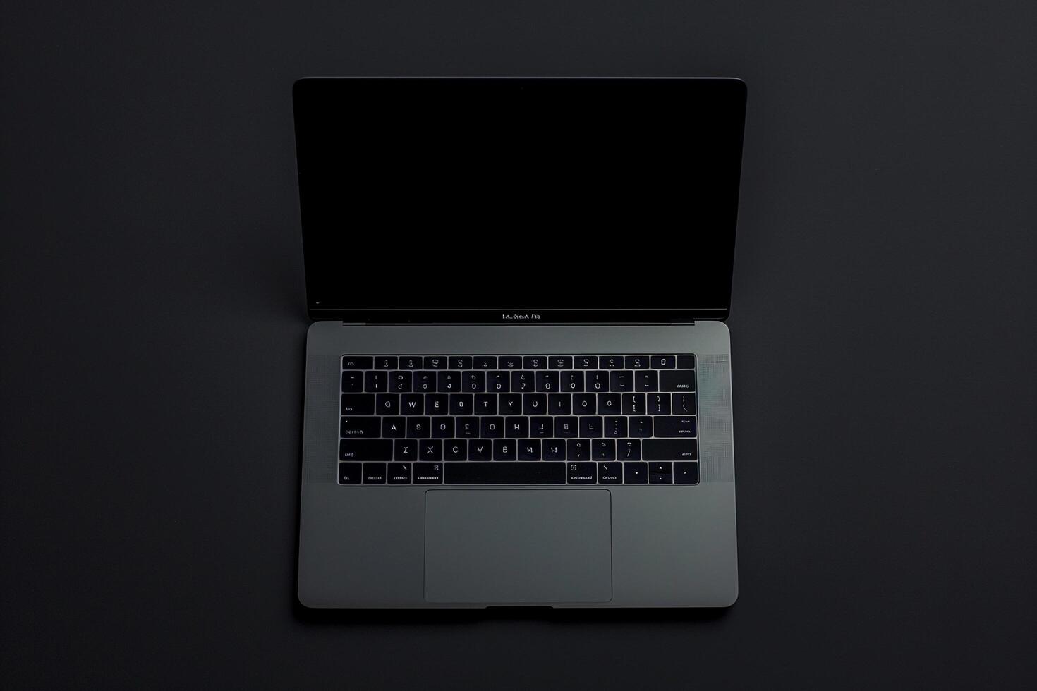 Laptop Mockup with Blank Screen on  Background Suitable for Professional Use photo