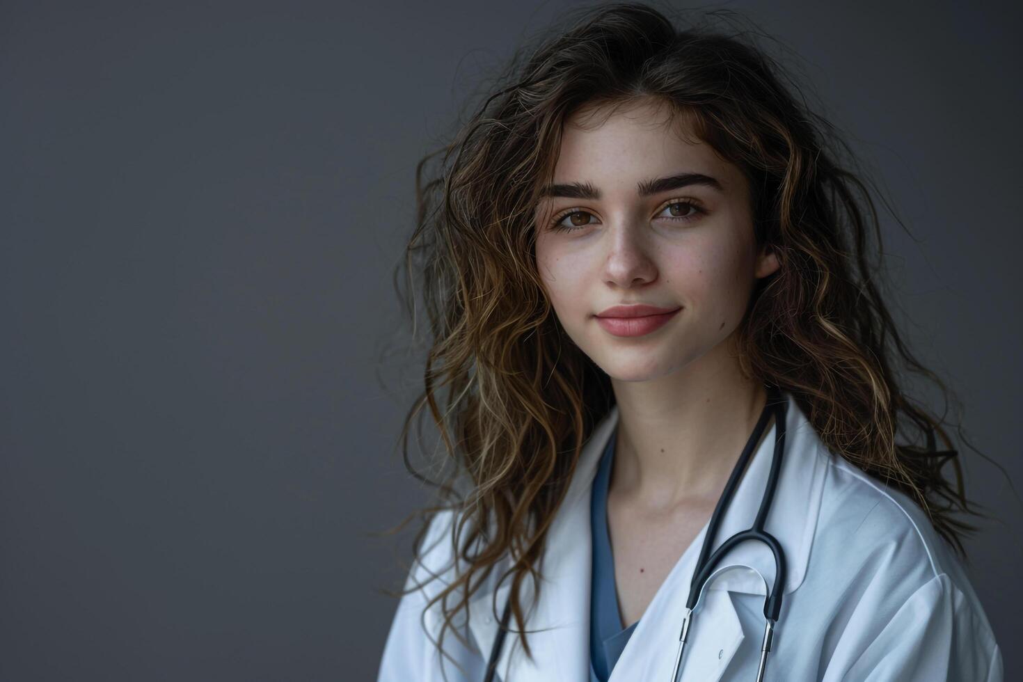Female Doctor with Stethoscope in Medical photo