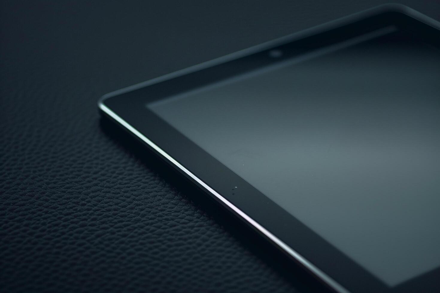 Tablet Mockup Screen and  Gray Surface photo