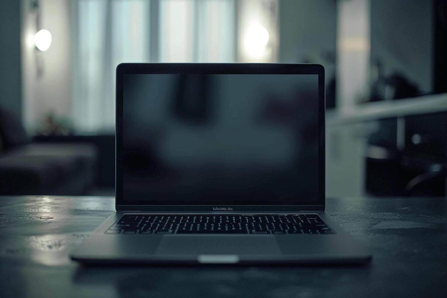 screen display Laptop Mockup Screen and  Gray Top photo