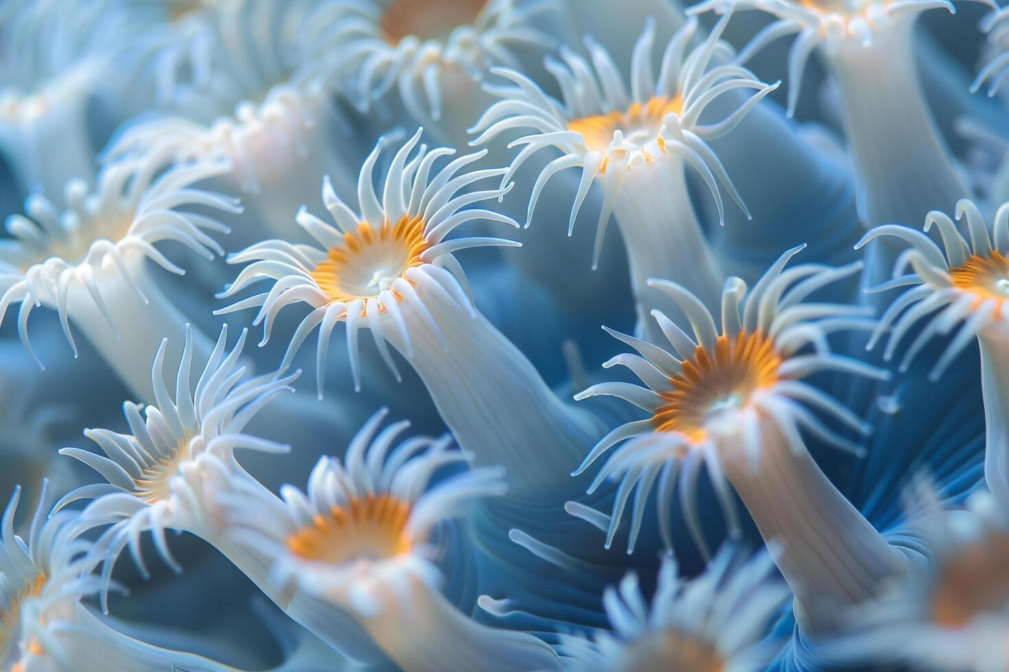 Texture of Sea Anemone with  Tentacles   Background Nature photo