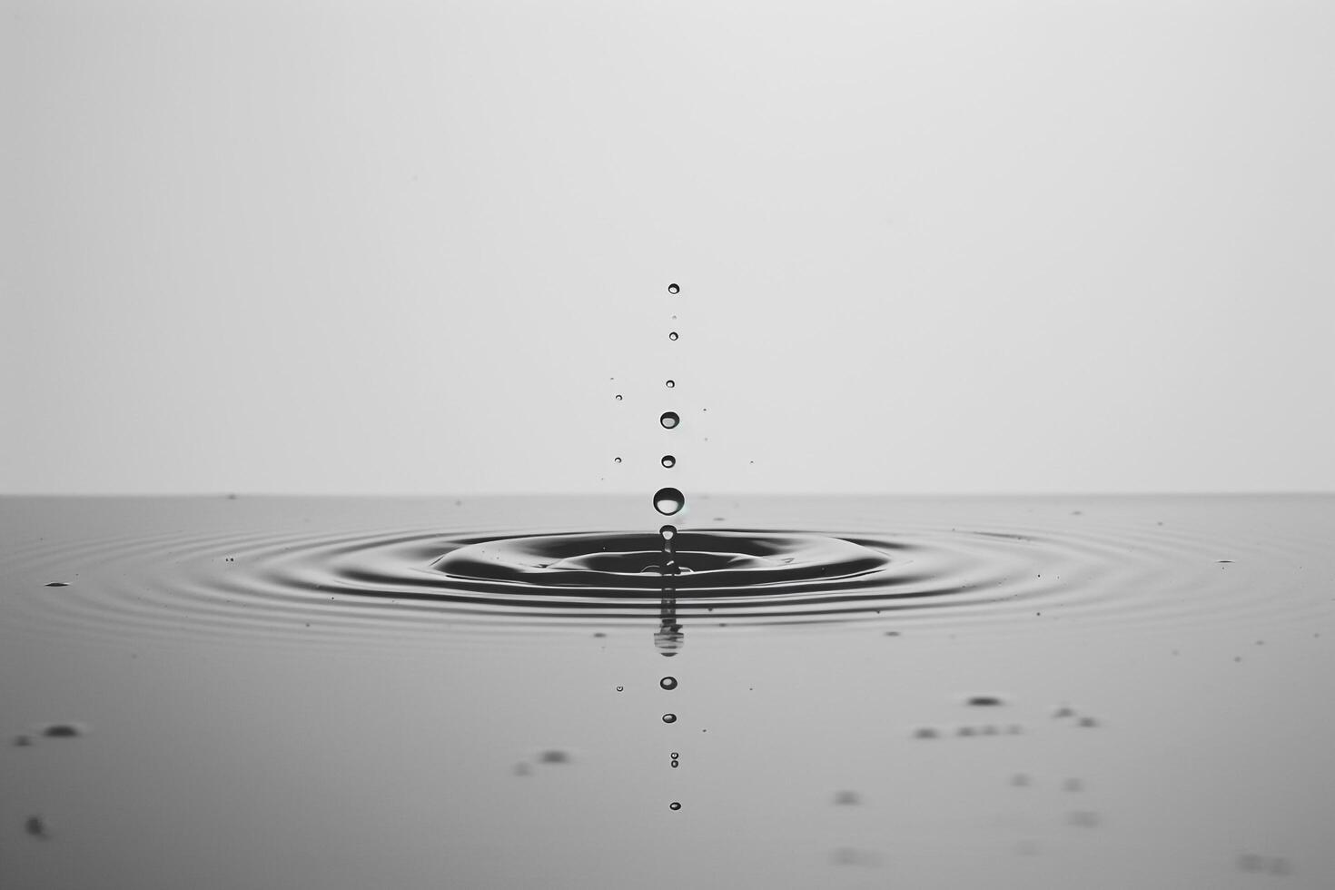 Water Droplet Creating Ripples on White Surface   Background Nature photo