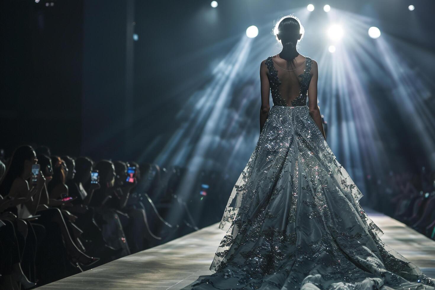 with Couture Gown Model photo