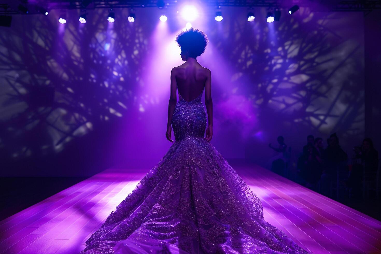 Deep  Background with Regal Couture Gown photo