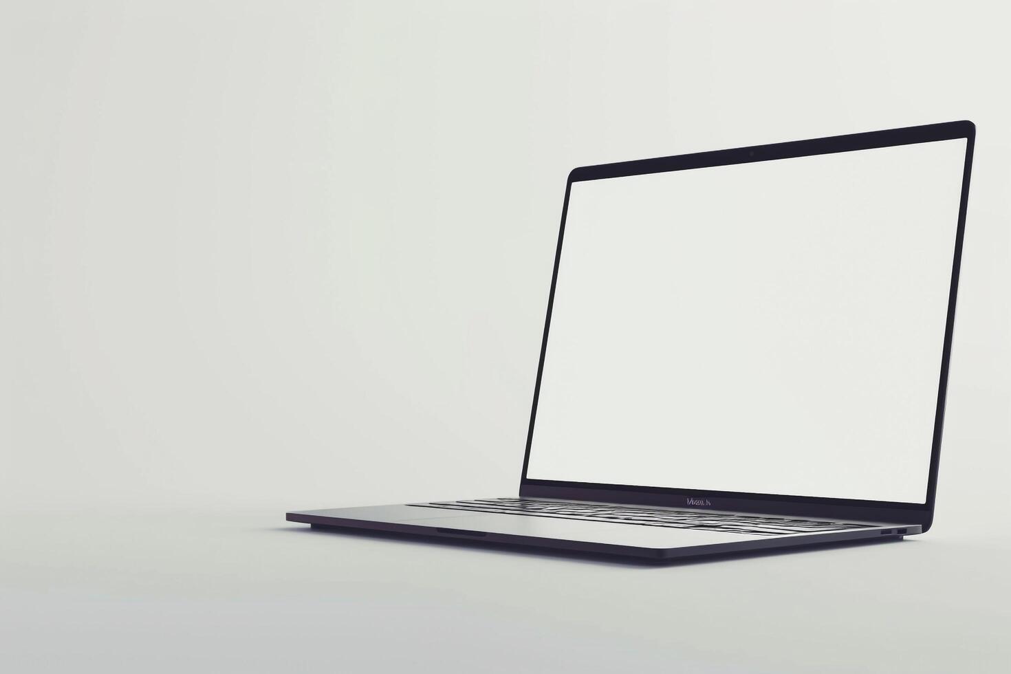 Laptop Mockup with Empty Display on photo
