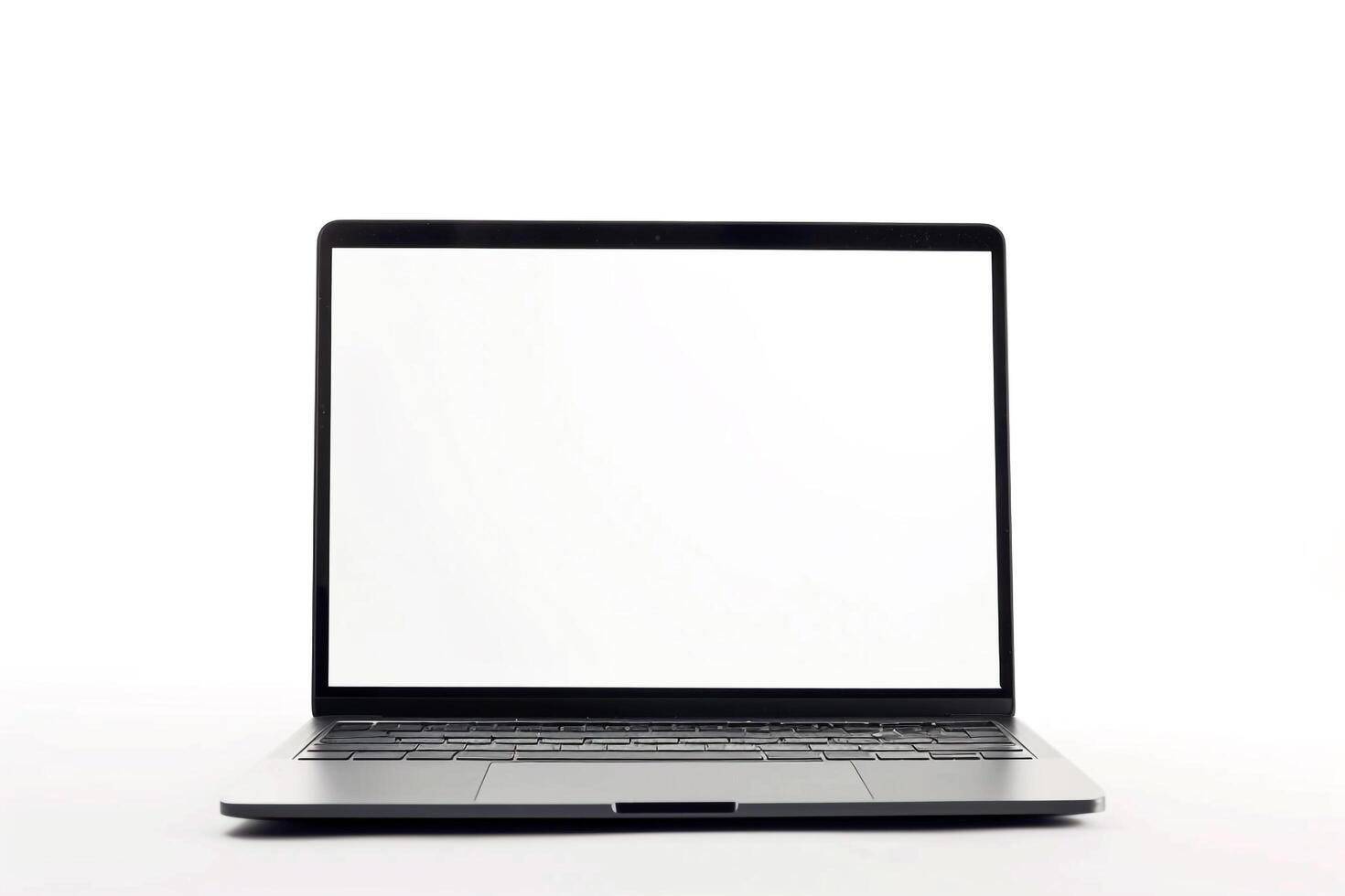 desktop setup Laptop Mockup Screen on photo