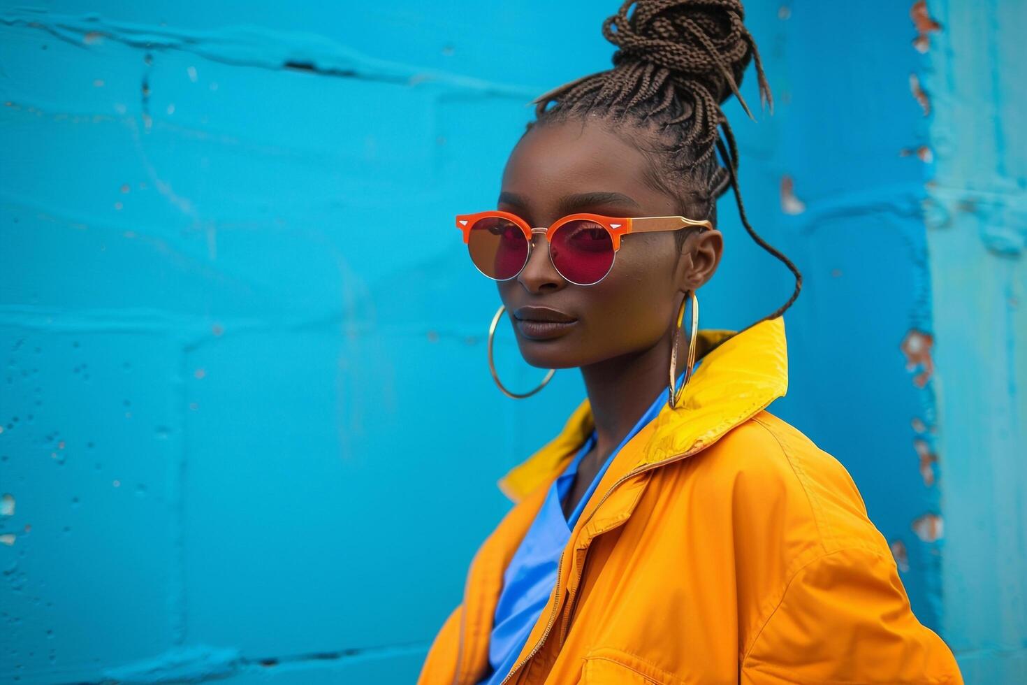 Background with Model in  Streetwear photo