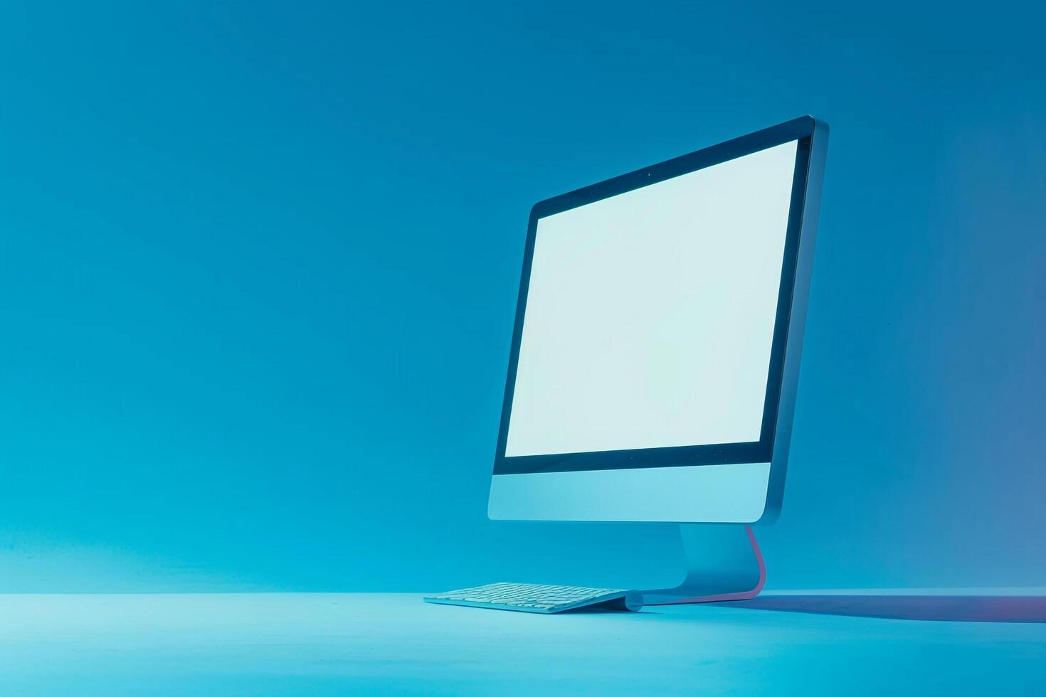 High Quality Desktop Computer Mockup photo