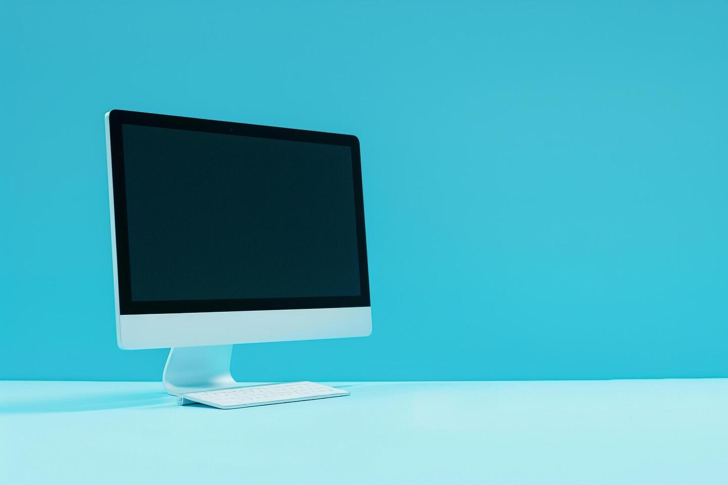 High Quality Desktop Computer Mockup photo