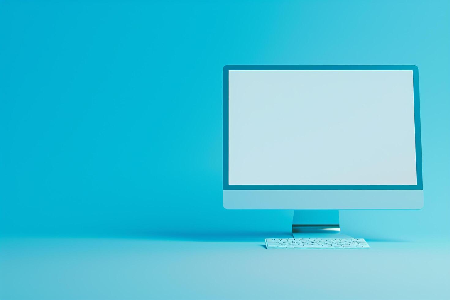 desktop setup Desktop Computer Mockup photo