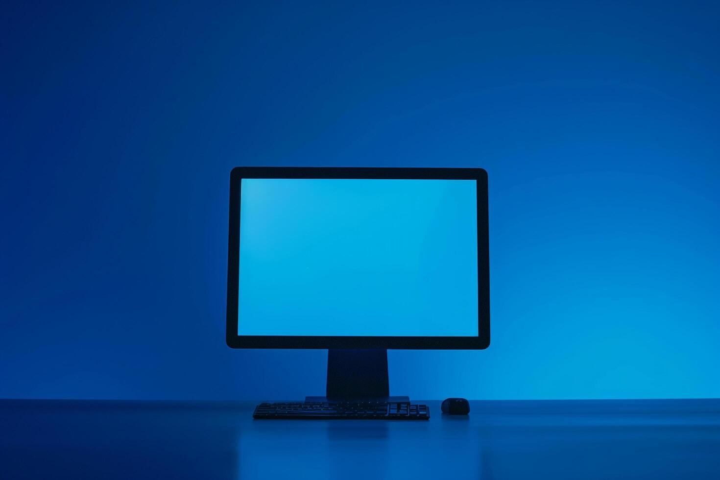 High Tech Desktop Computer Mockup photo