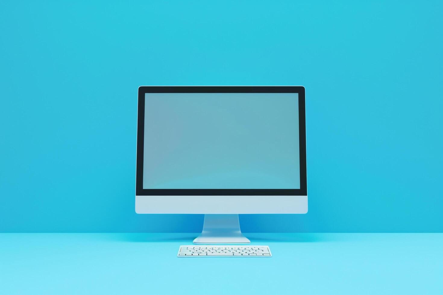 High Tech Desktop Computer Mockup photo