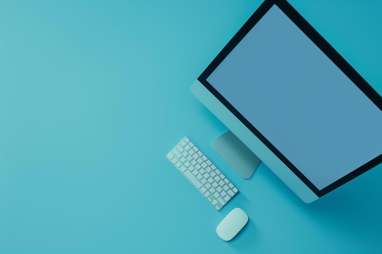 High Tech Desktop Computer Mockup photo