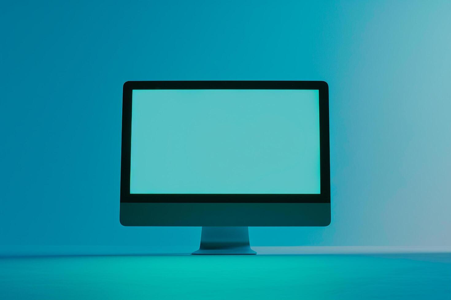 High Tech Desktop Computer Mockup with  Design and  Features photo