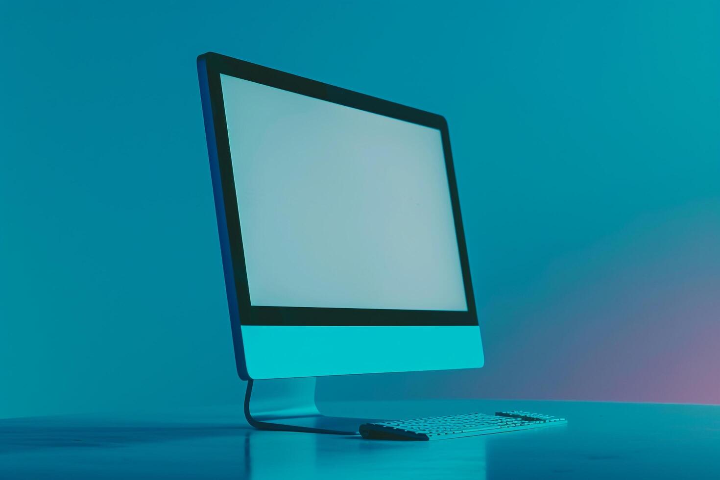 Desktop Computer Mockup for Professional Use in a  Workspace photo