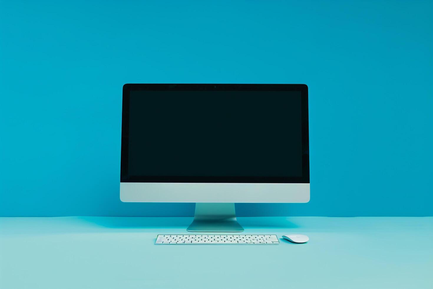 Desktop Computer Mockup Featuring a   Design for Professional Use photo