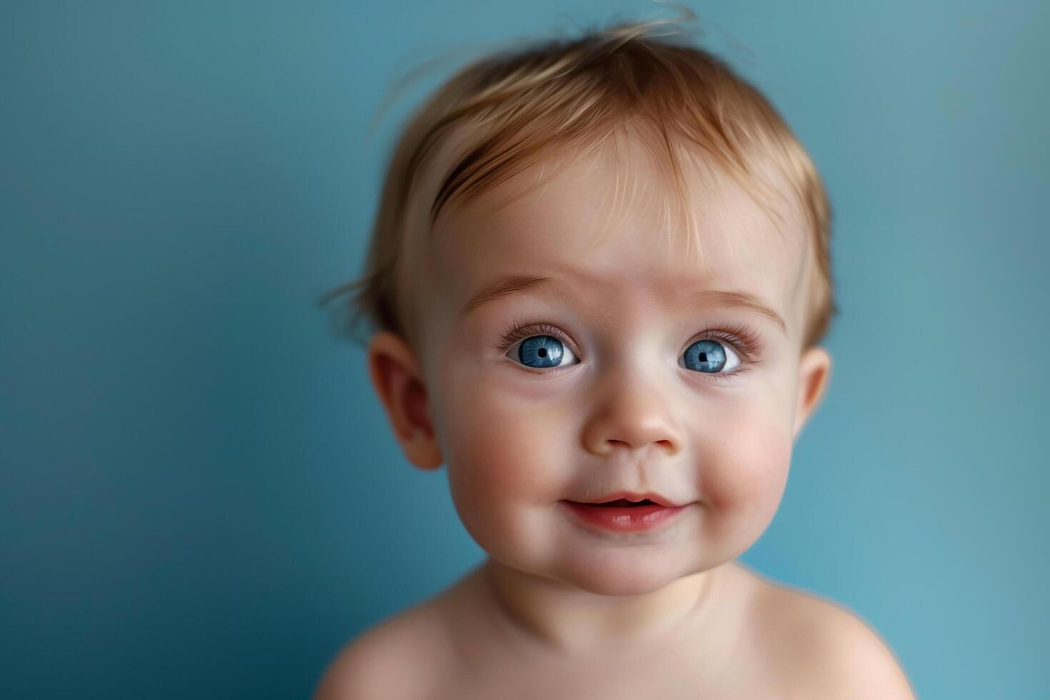 Sweet Baby Posed Against a   Background Capturing Cherished Moments photo