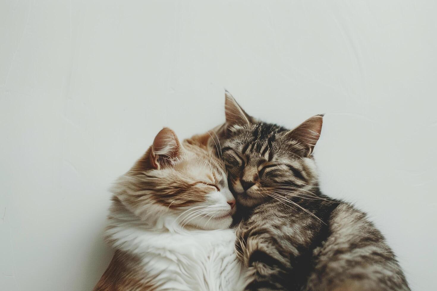 Curious Cats with Playful Expressions in Friendly Home   Background photo