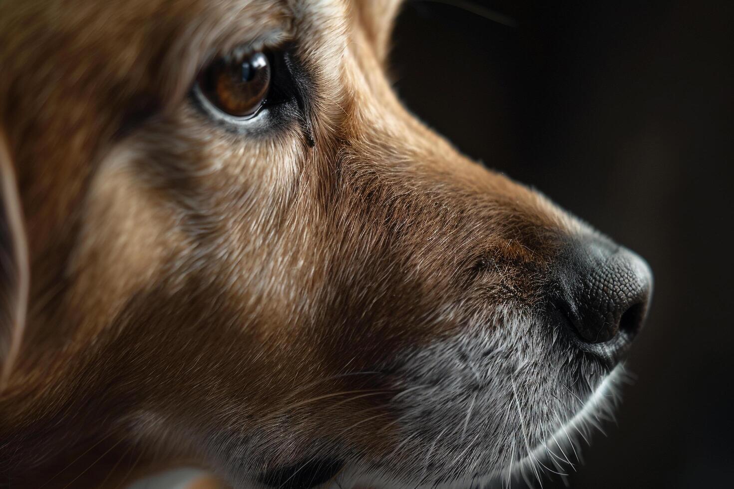 Dramatic Lighting Enhances Expressive Faces of Dogs in Studio Portrait photo