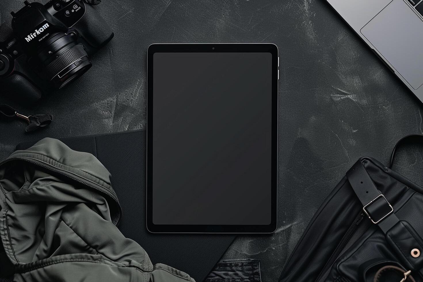 Professional tablet screen mockup with an  and functional design photo