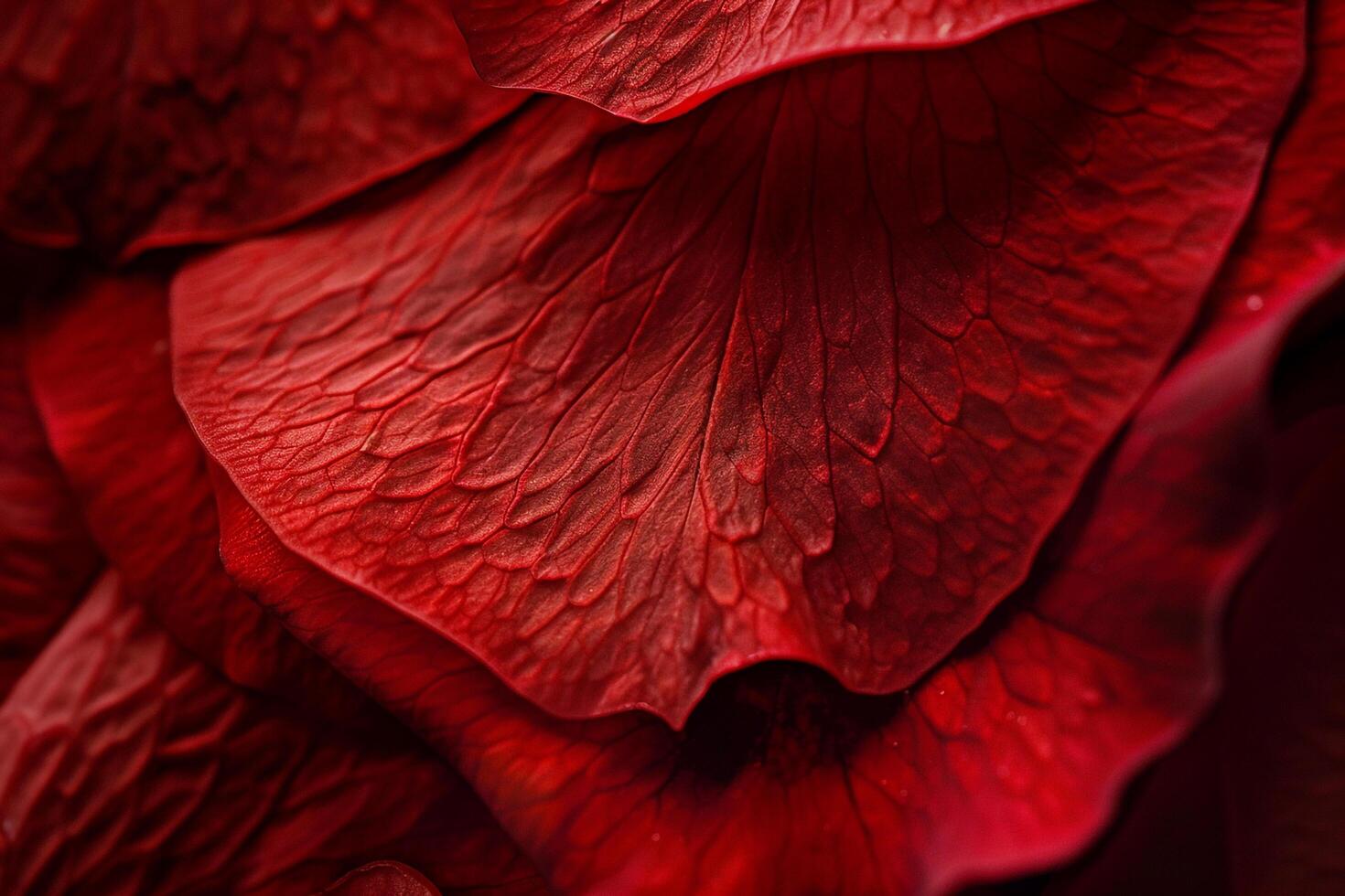 The texture of a  red rose petal with ed  emphasizing its natural beauty photo