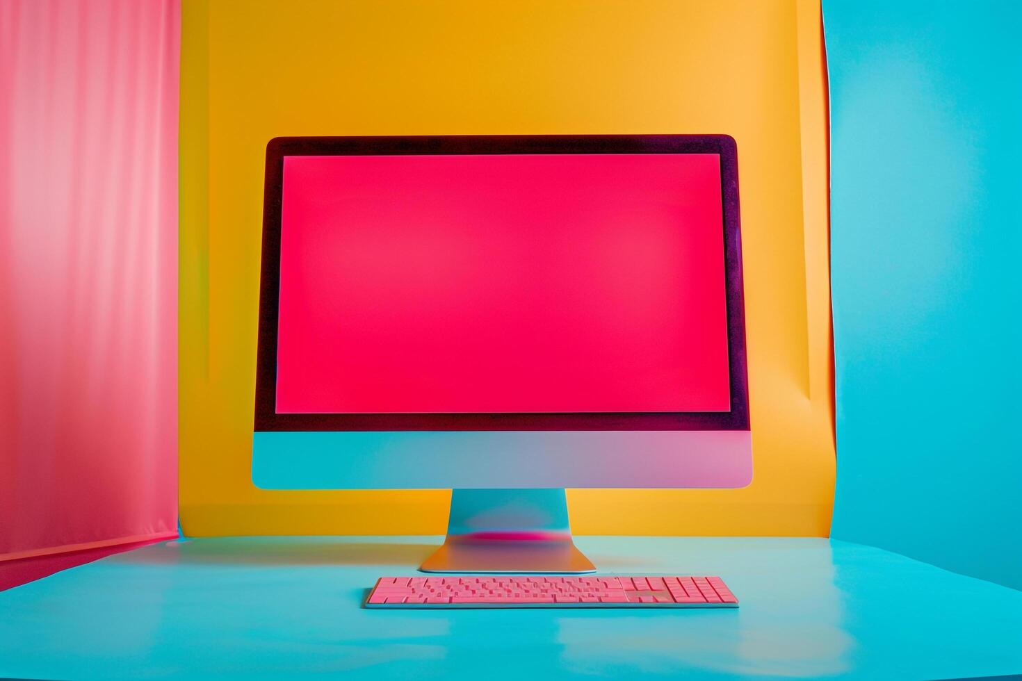 Desktop Computer Mockup Background photo