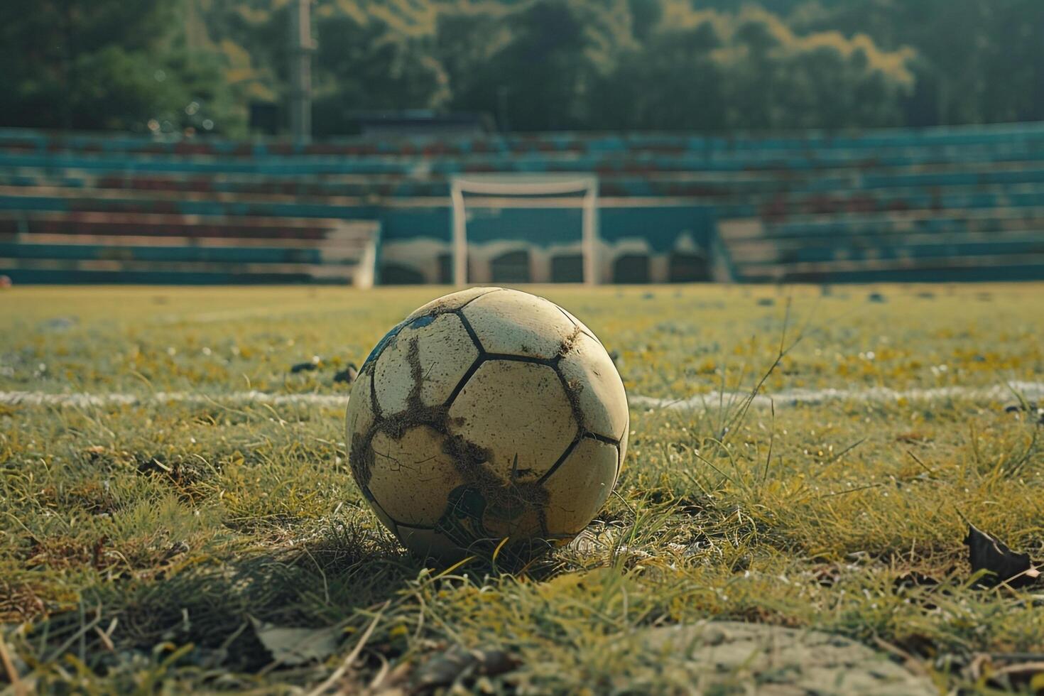 Soccer Ball on Grass Background photo