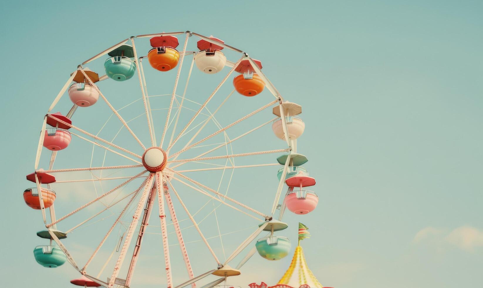 Ferris Wheel Against Blue Sky photo