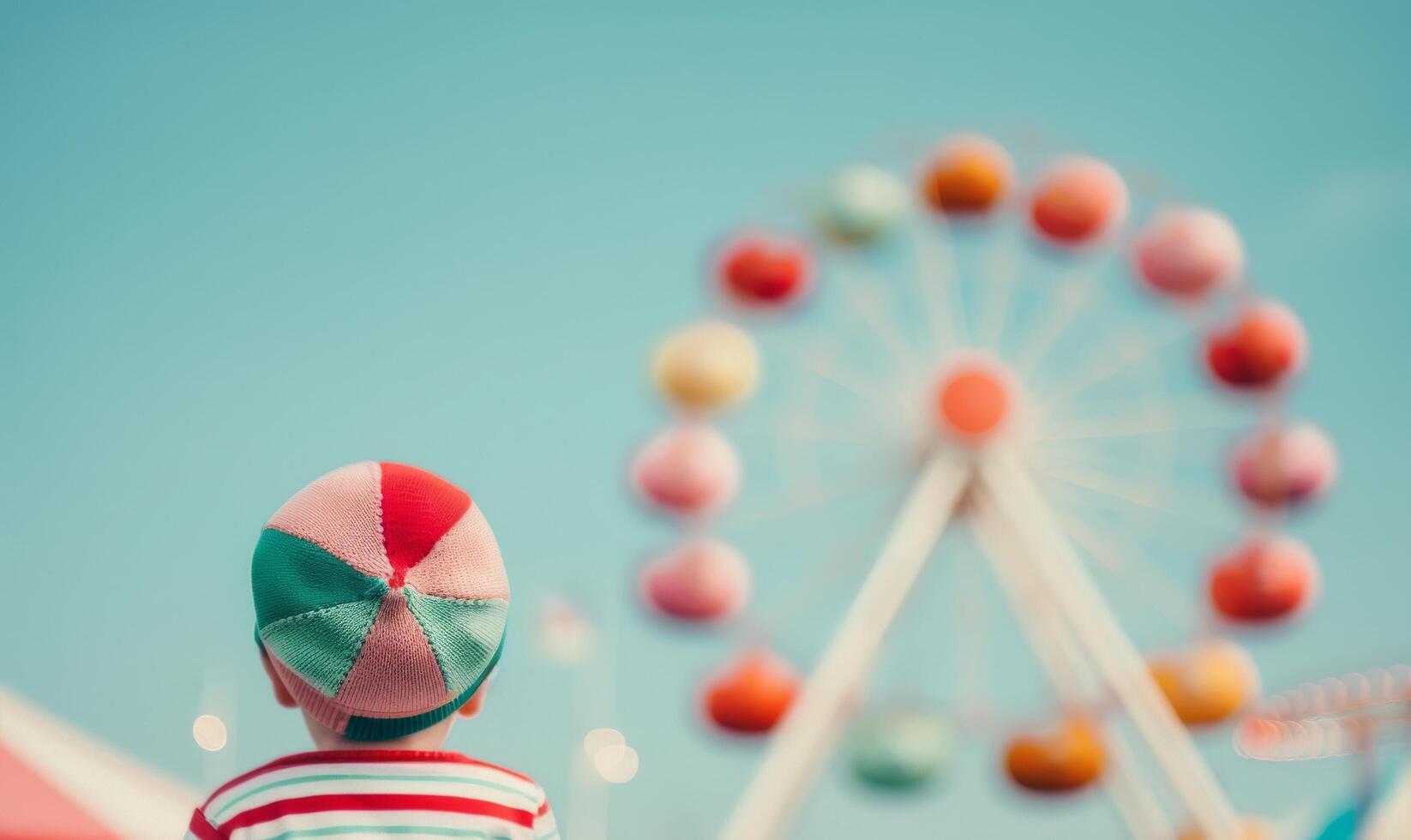 Ferris Wheel Against Blue Sky photo