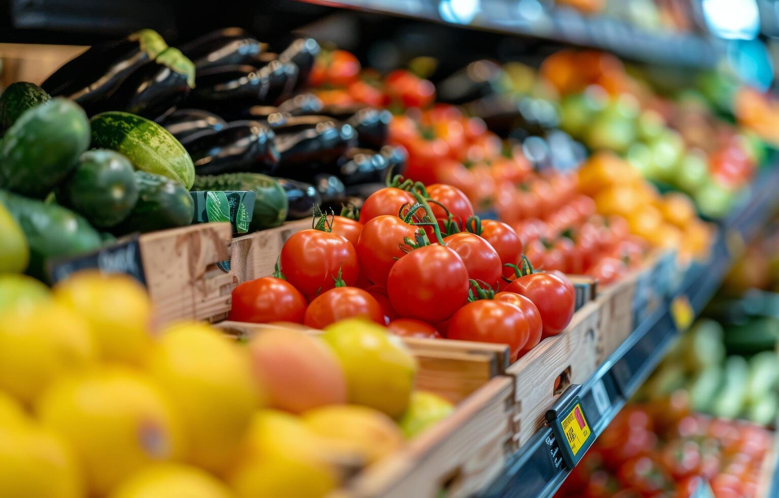 Produce Section of a Grocery Store photo